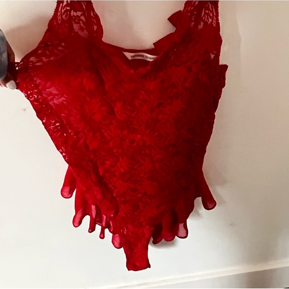 Vintage Victoria’s Secret red lace teddy lingerie large - Picture 5 of 8